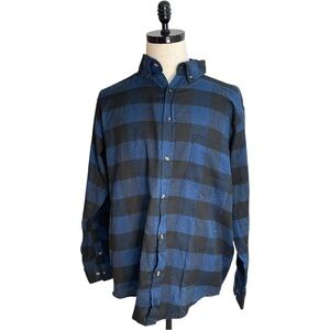 Casual Country Outfitters Buffalo Plaid Flannel Shirt Blue Black